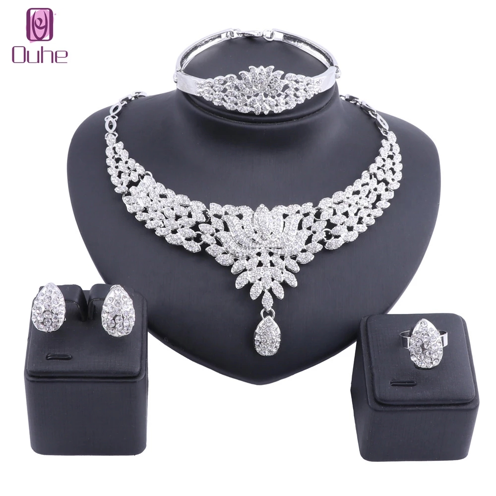 Women Jewelry Sets Gold Color Statement Rhinestone Crystal Necklace Earring Dubai Bridal Party Wedding African Beads Accessories, Slivery;golden
Women Jewelry Sets Gold Color Statement Rhinestone Crystal Necklace Earring Dubai Bridal Party Wedding African Beads Accessories, Slivery;golden