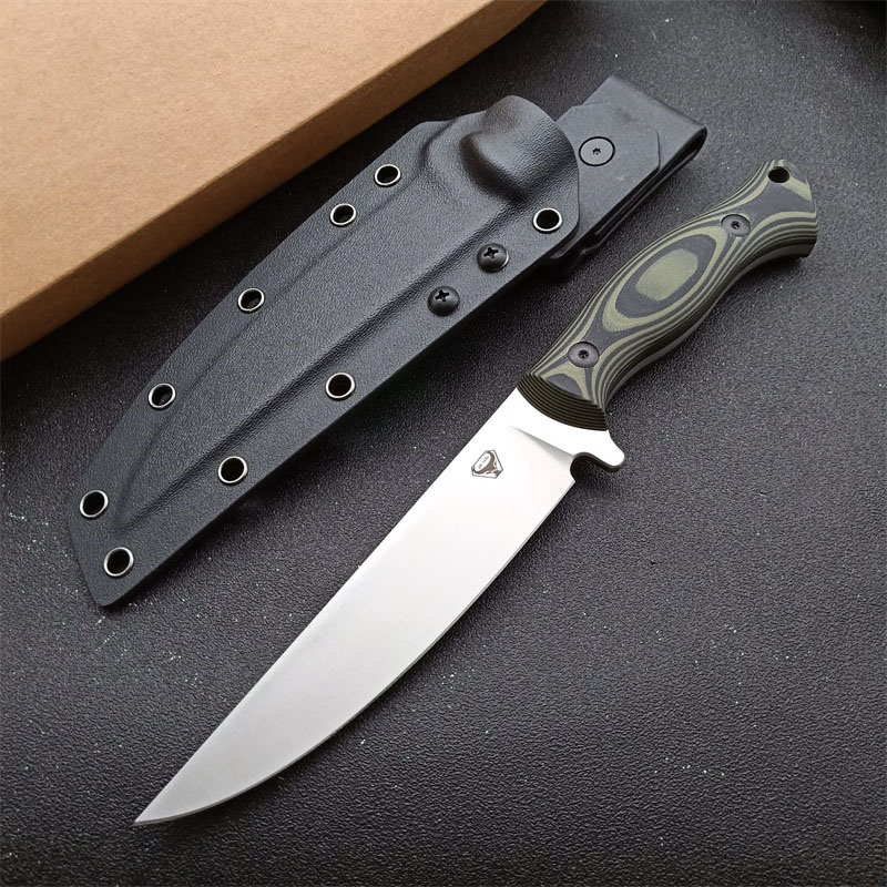High Quality Outdoor Survival Straight Hunting Knife 9Cr18Mov Satin Drop Point Blade Full Tang G-10 Handle With Kydex
High Quality Outdoor Survival Straight Hunting Knife 9Cr18Mov Satin Drop Point Blade Full Tang G-10 Handle With Kydex