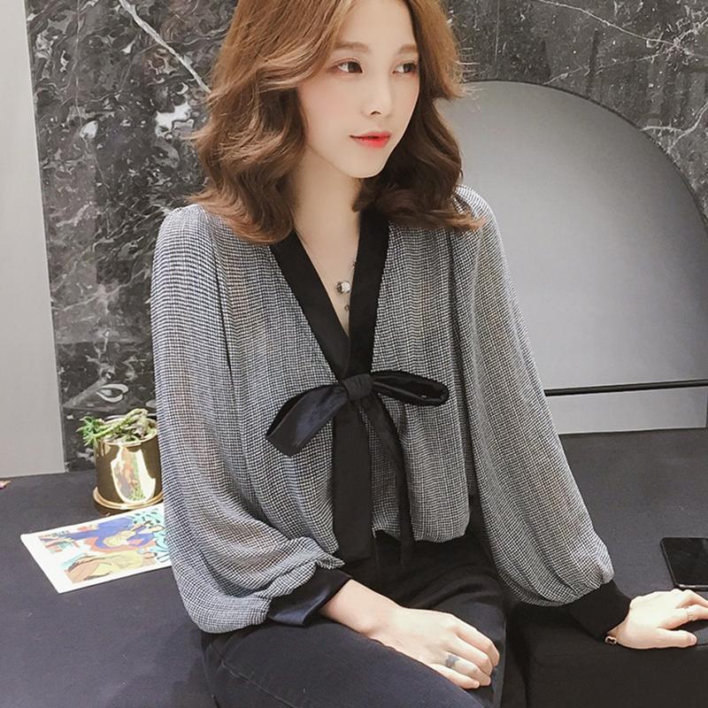 Newest Women Casual Blouse V Neck Bowknot Long Sleeve Chiffon Shirts Tops 2020 Fashion Office Shirt Plus Size Spring Streetwear, Black
Newest Women Casual Blouse V Neck Bowknot Long Sleeve Chiffon Shirts Tops 2020 Fashion Office Shirt Plus Size Spring Streetwear, Black