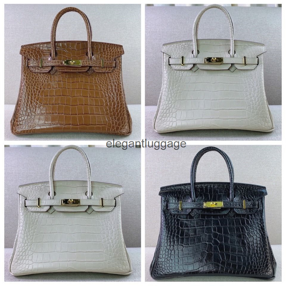 Women Birkins bag designer handbag Shopping mall high quality matte head leather crocodile pattern platinum bag Single Shoulder Messenger women's handbag, White
Women Birkins bag designer handbag Shopping mall high quality matte head leather crocodile pattern platinum bag Single Shoulder Messenger women's handbag, White