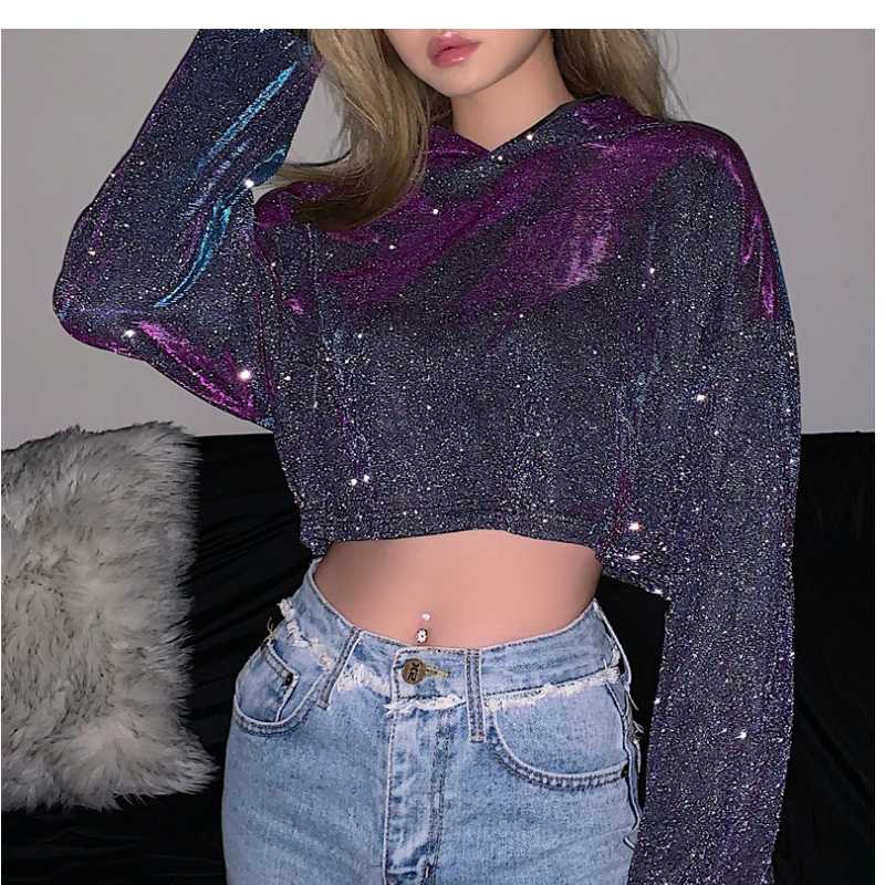 Women' new shiny sports top sexy short long sleeve running shirt breathable yoga fitness exercise Pullover Hooded Sweater
Women' new shiny sports top sexy short long sleeve running shirt breathable yoga fitness exercise Pullover Hooded Sweater