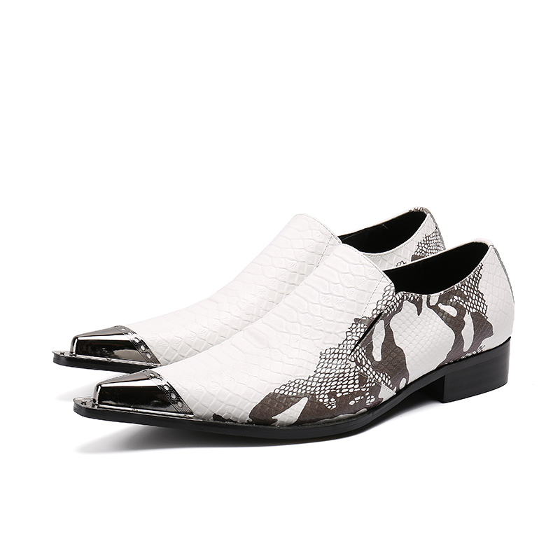 2020 Genuine Men Leather Metal Skin Pointed Toe to New Dressed As Party White Casual Male Flat Shoes 6ecm, The picture
2020 Genuine Men Leather Metal Skin Pointed Toe to New Dressed As Party White Casual Male Flat Shoes 6ecm, The picture