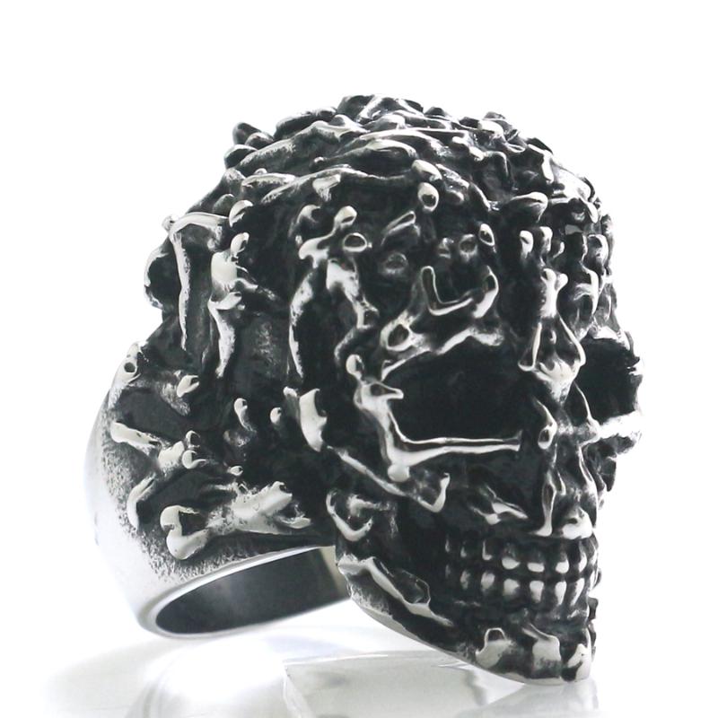 316L Stainless Steel Cool Lover Skull Newest Ring