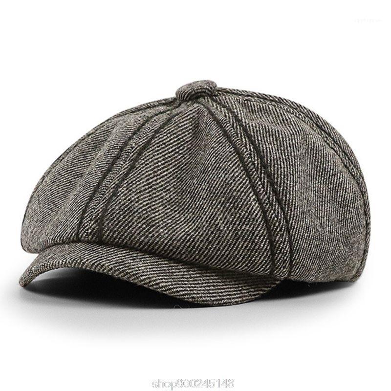 Women Men Autumn Vintage Twill Woolen Ivy Flat Cap Painter Newsboy Striped 8 Panels Outdoor Octagonal Hat N24 20 Dropshipping1, Gray
Women Men Autumn Vintage Twill Woolen Ivy Flat Cap Painter Newsboy Striped 8 Panels Outdoor Octagonal Hat N24 20 Dropshipping1, Gray
