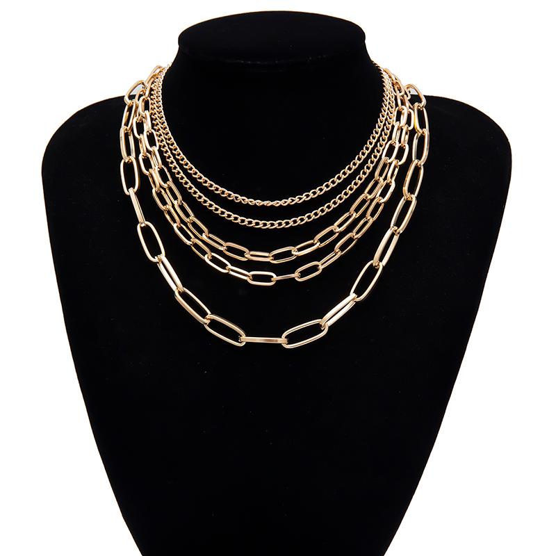 Punk Multilayer Fashion Women Lady Alloy Clavicle Choker Necklace Charm Chain Jewelry 2 Colors
Punk Multilayer Fashion Women Lady Alloy Clavicle Choker Necklace Charm Chain Jewelry 2 Colors