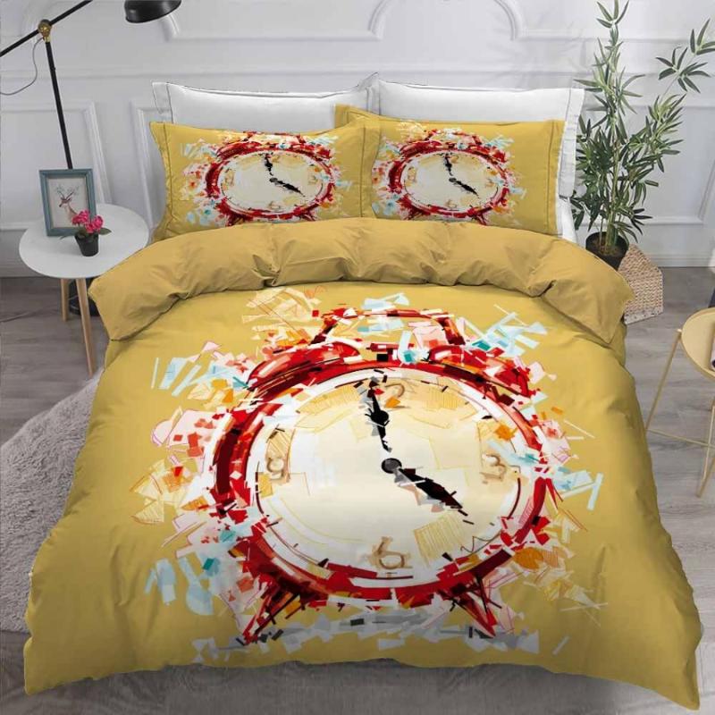 Abstract Artistic Hand Painted Clock Printed Bedding Cover Set for Boys Girls Bedroom Decor Soft Microfiber Quilt Cover 2/3 Pcs, As picture
Abstract Artistic Hand Painted Clock Printed Bedding Cover Set for Boys Girls Bedroom Decor Soft Microfiber Quilt Cover 2/3 Pcs, As picture