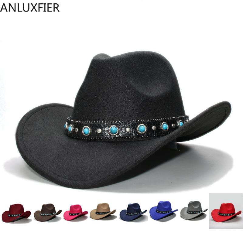 A182 Adult Leather Belt Wool Fedoras Hat Lady Spring Autumn Woolen Cap Parent and Child Wool West Cowboy Hat Large Brimmed, Black
A182 Adult Leather Belt Wool Fedoras Hat Lady Spring Autumn Woolen Cap Parent and Child Wool West Cowboy Hat Large Brimmed, Black