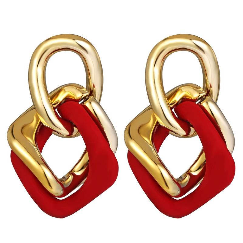 Stud Punk Red Acrylic Chain Big Earrings For Women Geometric Link Statement Female Party Jewelry Brincos Oorbellen
Stud Punk Red Acrylic Chain Big Earrings For Women Geometric Link Statement Female Party Jewelry Brincos Oorbellen