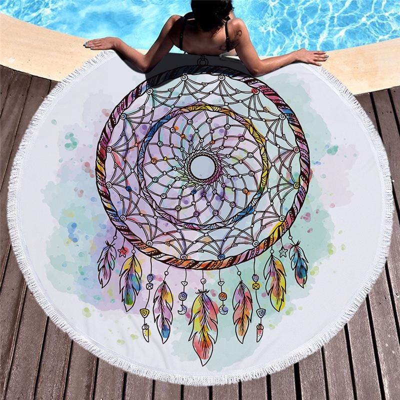CASEGRACE Beautiful Dreamcatcher Bath Towel Catch The Dream Round Beach Towel Microfiber Fabric Picnic Cloth Blanket Table Cloth, Style 2
CASEGRACE Beautiful Dreamcatcher Bath Towel Catch The Dream Round Beach Towel Microfiber Fabric Picnic Cloth Blanket Table Cloth, Style 2