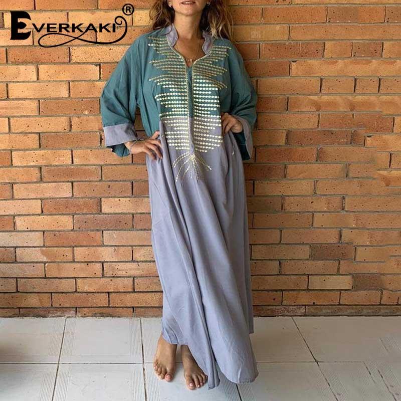 Everkaki Boho Embroidery Long Dress Women Vestidos Oversize Robe Lady Ethnic Loose Maxi Dresses Female 2020 Autumn New Fashion, Blue
Everkaki Boho Embroidery Long Dress Women Vestidos Oversize Robe Lady Ethnic Loose Maxi Dresses Female 2020 Autumn New Fashion, Blue