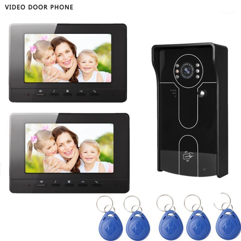 Wire video door phone intercom system 7inch hd screen with night vision RFID outdoor camera for video door phone villa 1v21 
Wire video door phone intercom system 7inch hd screen with night vision RFID outdoor camera for video door phone villa 1v21