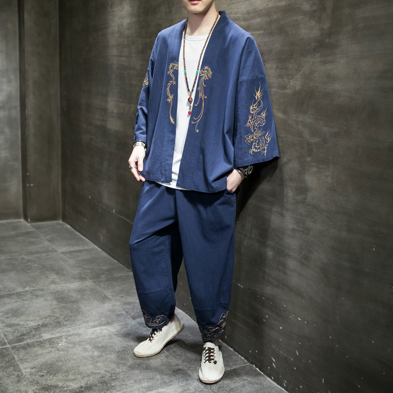 2021 New Chinese Style Men's Sets Embroidered 2 Piece Set Pants Clothes Streetwear Fashion Male Clothing Lqwb, Black
2021 New Chinese Style Men's Sets Embroidered 2 Piece Set Pants Clothes Streetwear Fashion Male Clothing Lqwb, Black