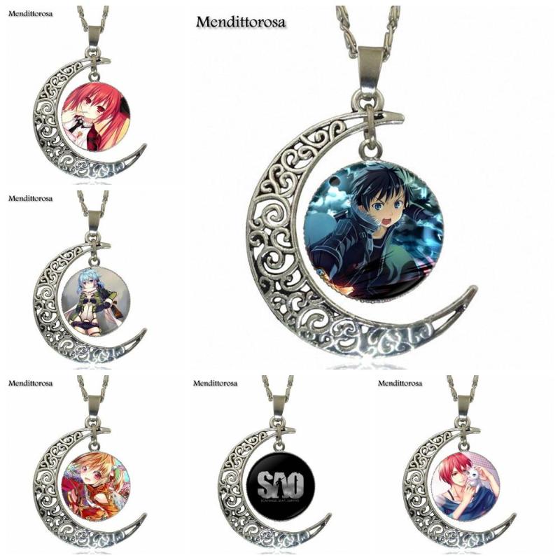 Kirigaya Kazuto Yuuki Asuna Fashion Glass Cabochon Moon Pendant Necklace Women Silver Color Choker Necklace For Men Women Gift
Kirigaya Kazuto Yuuki Asuna Fashion Glass Cabochon Moon Pendant Necklace Women Silver Color Choker Necklace For Men Women Gift