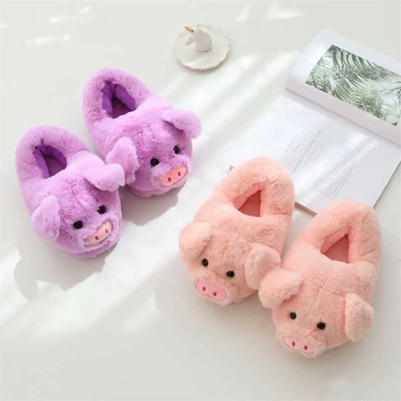 Millffy Cute pink pig purple pig slipper cartoon animal plush slippers female winter warm pig home woman slipper Y201026
Millffy Cute pink pig purple pig slipper cartoon animal plush slippers female winter warm pig home woman slipper Y201026