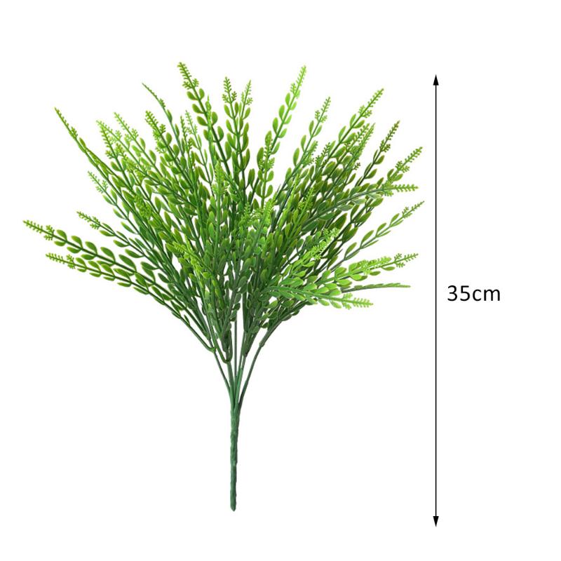 1pc Artificial Plants 7-fork Green Grass Leaves Decoration Home Garden Outdoor Wedding Decor Fake Branch Only, As pic
1pc Artificial Plants 7-fork Green Grass Leaves Decoration Home Garden Outdoor Wedding Decor Fake Branch Only, As pic