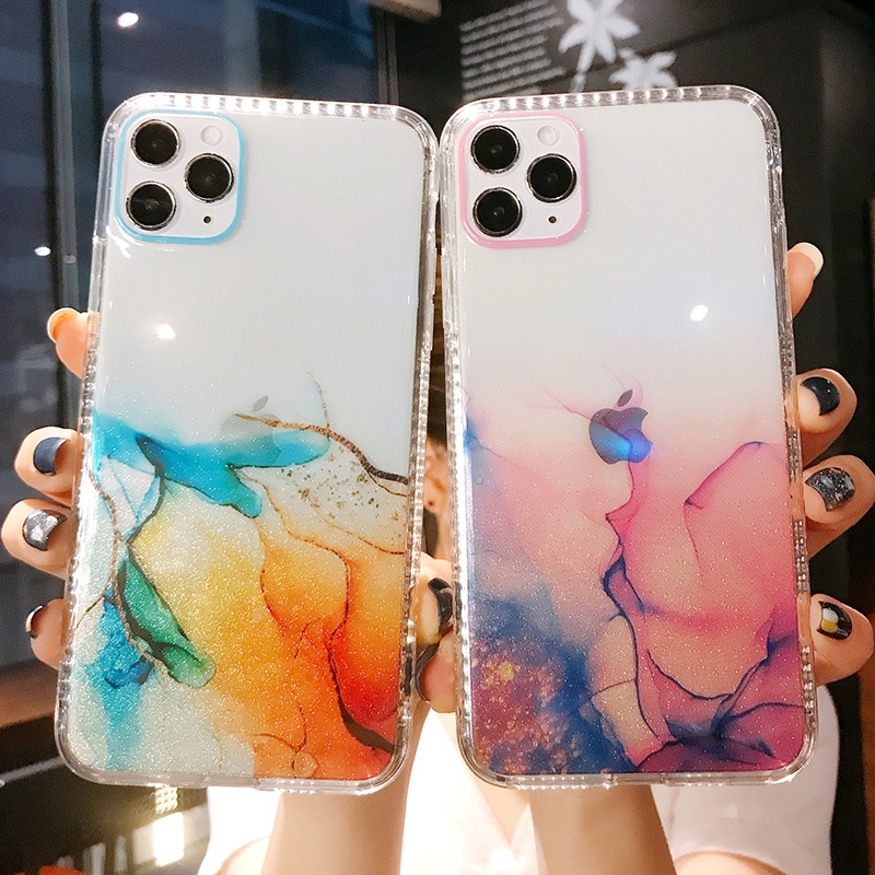 Glitter Gradient Marble Transparent Phone Case For iPhone 12 11 Pro Max XR XS Max X 7 8 Plus SE 2020 Shockproof Soft Back Cover, T1
Glitter Gradient Marble Transparent Phone Case For iPhone 12 11 Pro Max XR XS Max X 7 8 Plus SE 2020 Shockproof Soft Back Cover, T1