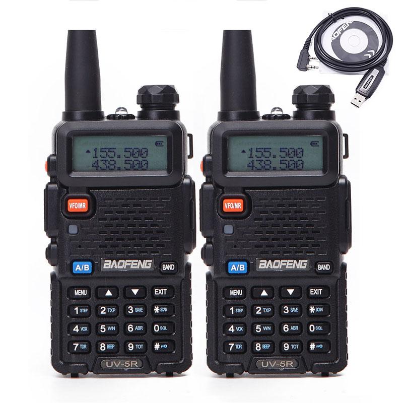 2PCS Baofeng BF-UV5R 5W Amateur Portable Walkie Talkie UV-5R VHF/UHF Dual Band Two Way CB Radio UV 5r+ USB Programming Cable
2PCS Baofeng BF-UV5R 5W Amateur Portable Walkie Talkie UV-5R VHF/UHF Dual Band Two Way CB Radio UV 5r+ USB Programming Cable