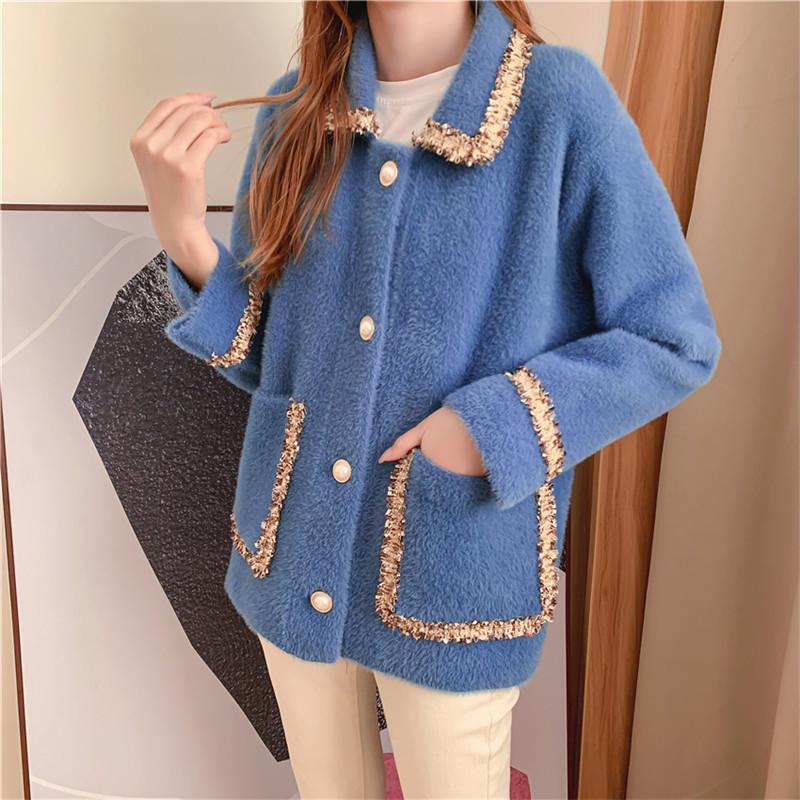 2021 Winter Women's Clothes Autumn New Sheer Colour Lapel Loose Mink Coat Long Sleeve Sweet Wool Thick Cardigan Mesh 913C, Black
2021 Winter Women's Clothes Autumn New Sheer Colour Lapel Loose Mink Coat Long Sleeve Sweet Wool Thick Cardigan Mesh 913C, Black