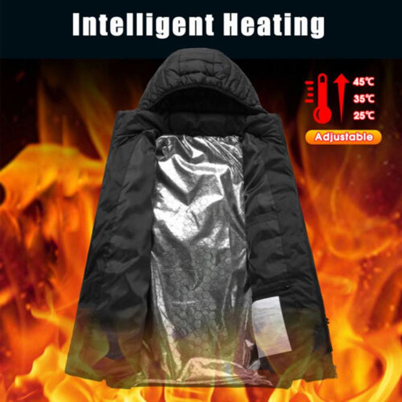 Electric Heated Jackets Vest Down Cotton Outdoor Coat USB Electric Heating Hooded Winter Thermal Warmer Jackets Winter Outdoor, As pic
Electric Heated Jackets Vest Down Cotton Outdoor Coat USB Electric Heating Hooded Winter Thermal Warmer Jackets Winter Outdoor, As pic