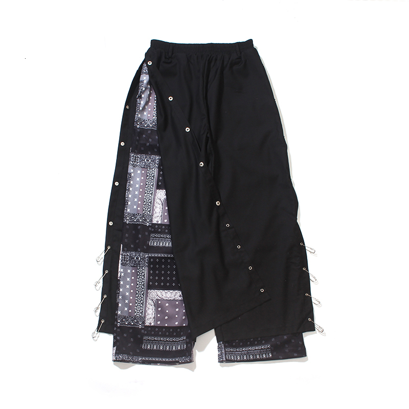 2021 New High Street Cashew Flower Breasted Button Fake Two Pieces Pants Men Loose Wide Leg Straight Side Pin Slit Casual Baggy Trousers Ny9, Black
2021 New High Street Cashew Flower Breasted Button Fake Two Pieces Pants Men Loose Wide Leg Straight Side Pin Slit Casual Baggy Trousers Ny9, Black