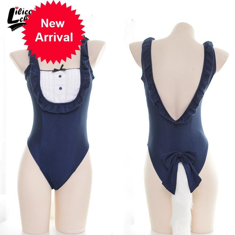 Japanese private house suit of a maid bodysuit with thin sexy tail plied cat role play dress uniform temptation, Black tail.
Japanese private house suit of a maid bodysuit with thin sexy tail plied cat role play dress uniform temptation, Black tail.