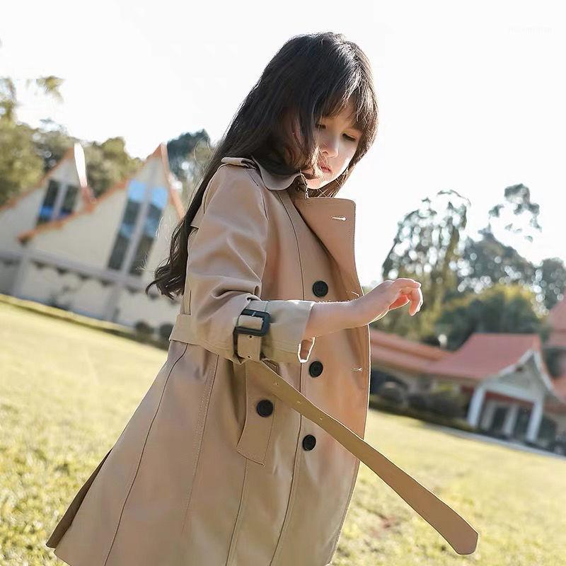 2020 Spring Autumn Girl Trench Coat Kids With Belt Double-breasted Overcoat Fashion Casual Teenage Girls Long Windbreaker W4451, Khaki
2020 Spring Autumn Girl Trench Coat Kids With Belt Double-breasted Overcoat Fashion Casual Teenage Girls Long Windbreaker W4451, Khaki