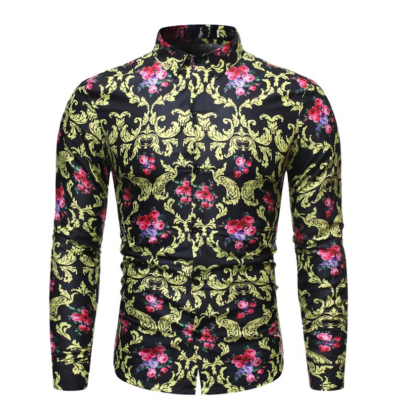 Wish Express New High Quality Men's Slim Casual Digital Printing Long Sleeve Shirt Zh119, Black
Wish Express New High Quality Men's Slim Casual Digital Printing Long Sleeve Shirt Zh119, Black