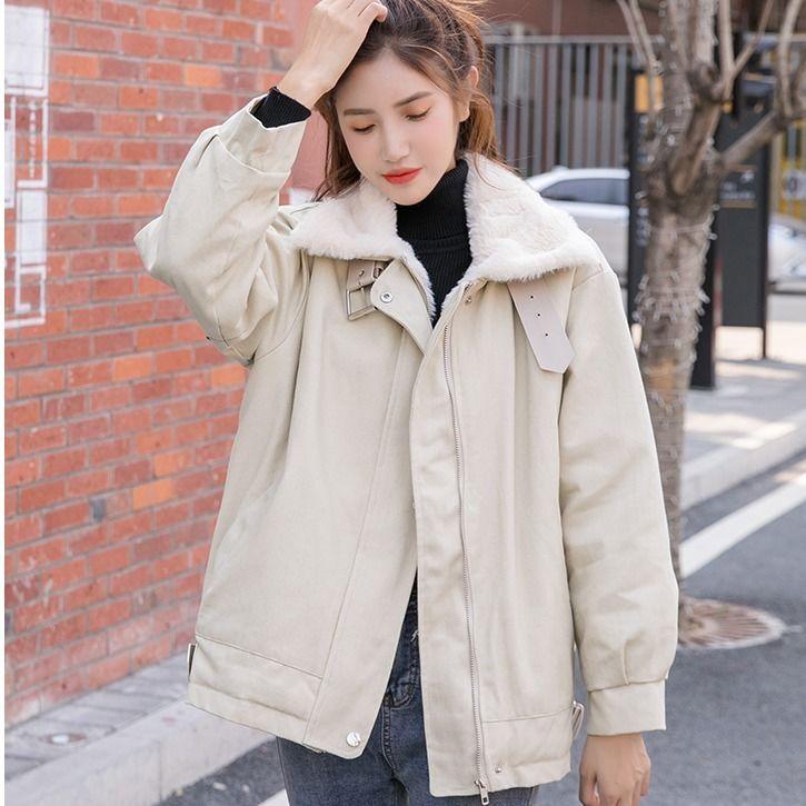 Bella2021 women Short Cotton Parkas New winter Velvet Thickened Imitation Lamb Wool Bf Loose Tooling Cotton Jacket Tide Outwears, Gray
Bella2021 women Short Cotton Parkas New winter Velvet Thickened Imitation Lamb Wool Bf Loose Tooling Cotton Jacket Tide Outwears, Gray