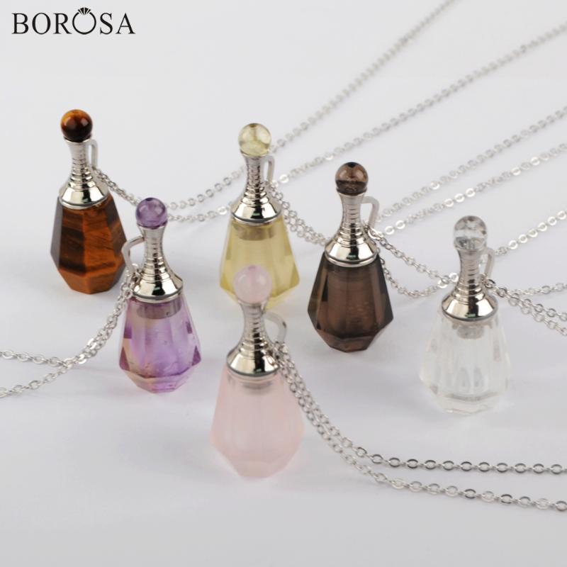 3Pcs 26inch Silver Color White Quartz Natural Stone Perfume Bottle Pendant Necklace Essential Oil Diffuser Necklace WX1224-N
3Pcs 26inch Silver Color White Quartz Natural Stone Perfume Bottle Pendant Necklace Essential Oil Diffuser Necklace WX1224-N