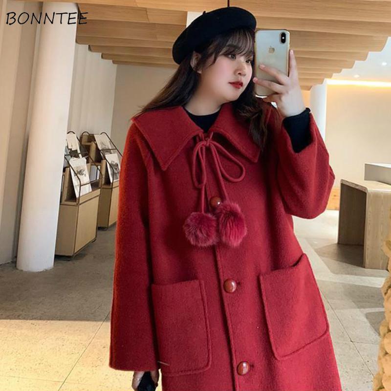 Wool Womens Winter Plus Size 5XL Turn Down Collar Long Sleeve Kawaii Japanese Casual College Stylish Students Girls Outwear Chic, Black
Wool Womens Winter Plus Size 5XL Turn Down Collar Long Sleeve Kawaii Japanese Casual College Stylish Students Girls Outwear Chic, Black