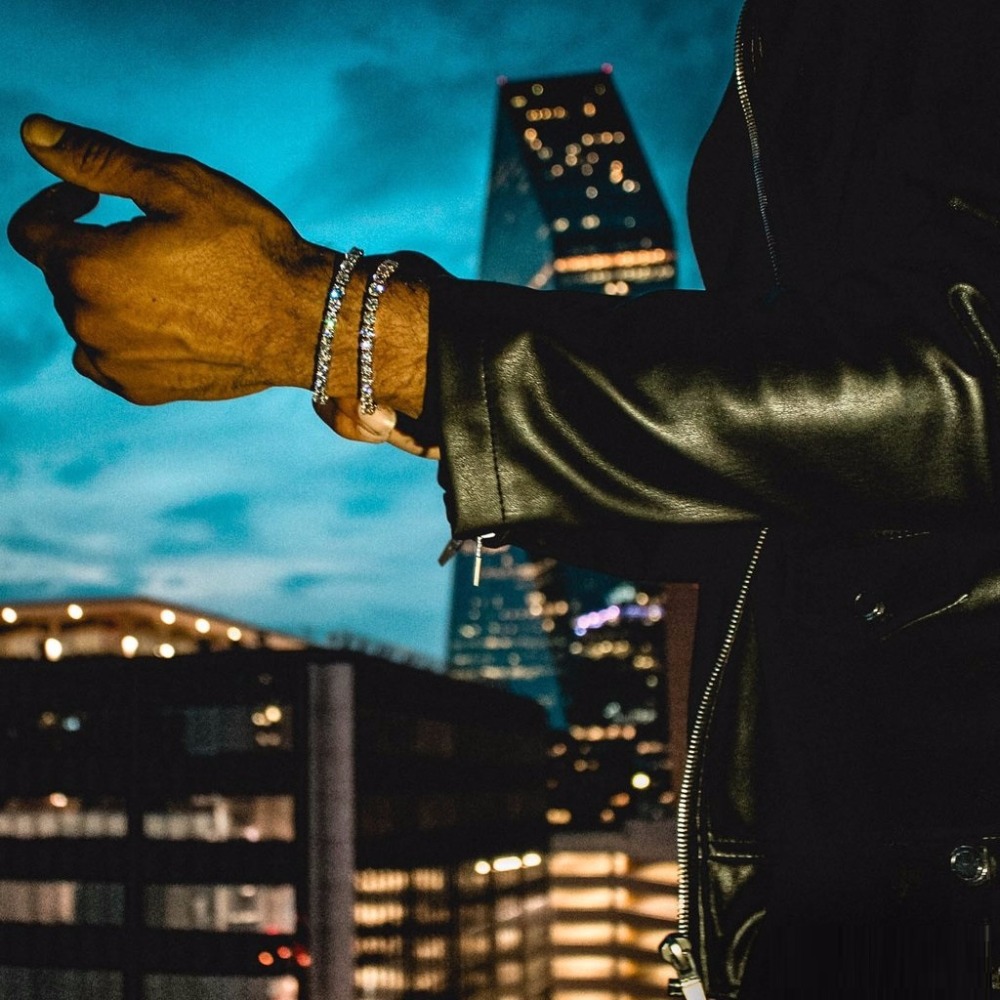 Men's Triple Row Tennis Cubic Zirconia CZ Hiphop Jewelry Charm Bracelet Crystal Fashion 4