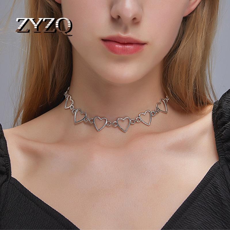 ZYZQ Hollow Sweet Love Heart Choker Necklace Girlfriend Gift Cute Silver color Love Hollow Alloy Clavicle Chain Necklace Jewelry 
ZYZQ Hollow Sweet Love Heart Choker Necklace Girlfriend Gift Cute Silver color Love Hollow Alloy Clavicle Chain Necklace Jewelry