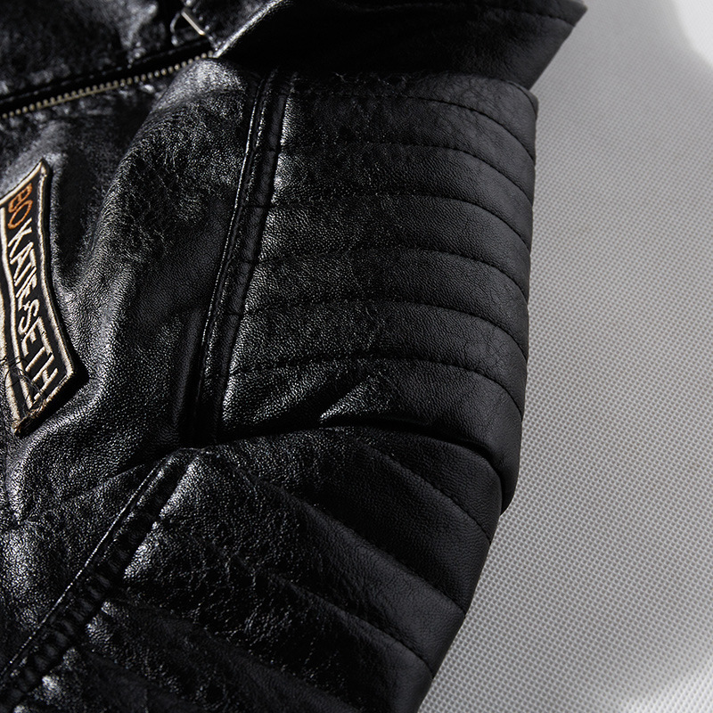 Men Winter Leather Jacket Fashion Mens Patchwork Leather Bomber Jackets Fleece Thicken Warm Casual Motorcycle Coats Outwear 201127