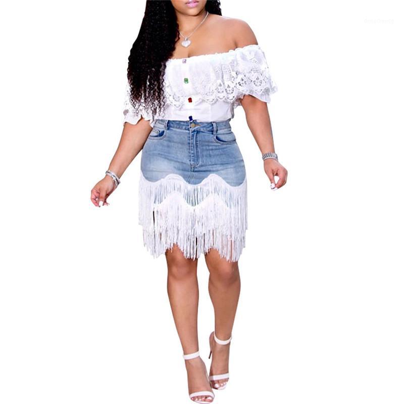 Fashion Women High Waist Denim Skirt Elegant Ladies Tassels Mini Skirt Dames Party Club jupe femme Streetwear1, As pic
Fashion Women High Waist Denim Skirt Elegant Ladies Tassels Mini Skirt Dames Party Club jupe femme Streetwear1, As pic