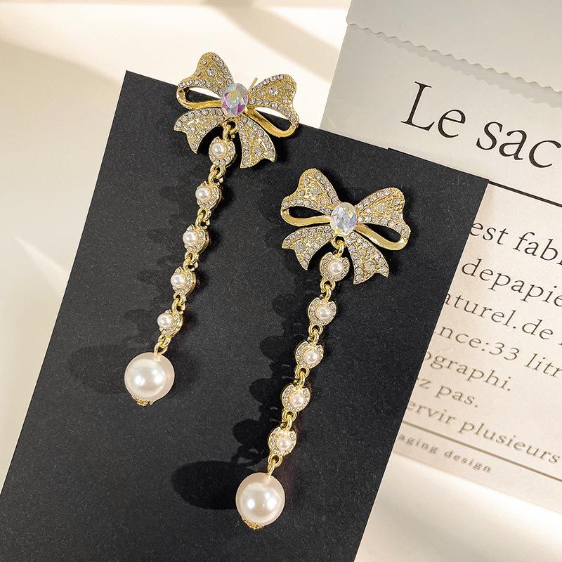 Dangle & Chandelier 2021 Arrival Trendy Bowknot Women Earrings Bow Pearl Long Tassel Korean Elegant Fashion Female Jewelry, Silver
Dangle & Chandelier 2021 Arrival Trendy Bowknot Women Earrings Bow Pearl Long Tassel Korean Elegant Fashion Female Jewelry, Silver