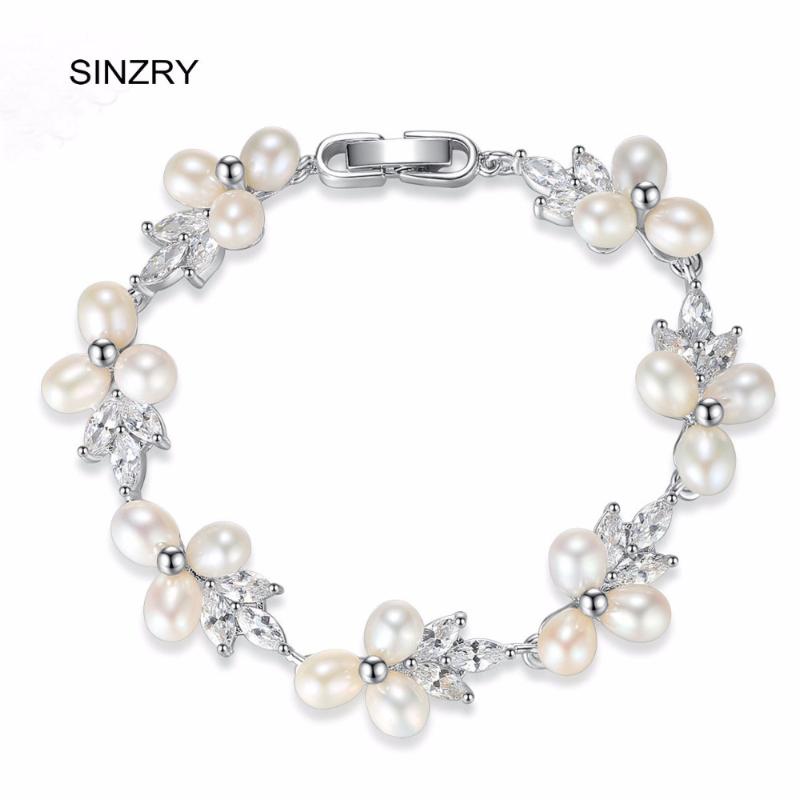 SINZRY bridal elegant jewelry Cubic Zironia natural pearl charm Bracelets lady wedding flower bracelets
SINZRY bridal elegant jewelry Cubic Zironia natural pearl charm Bracelets lady wedding flower bracelets