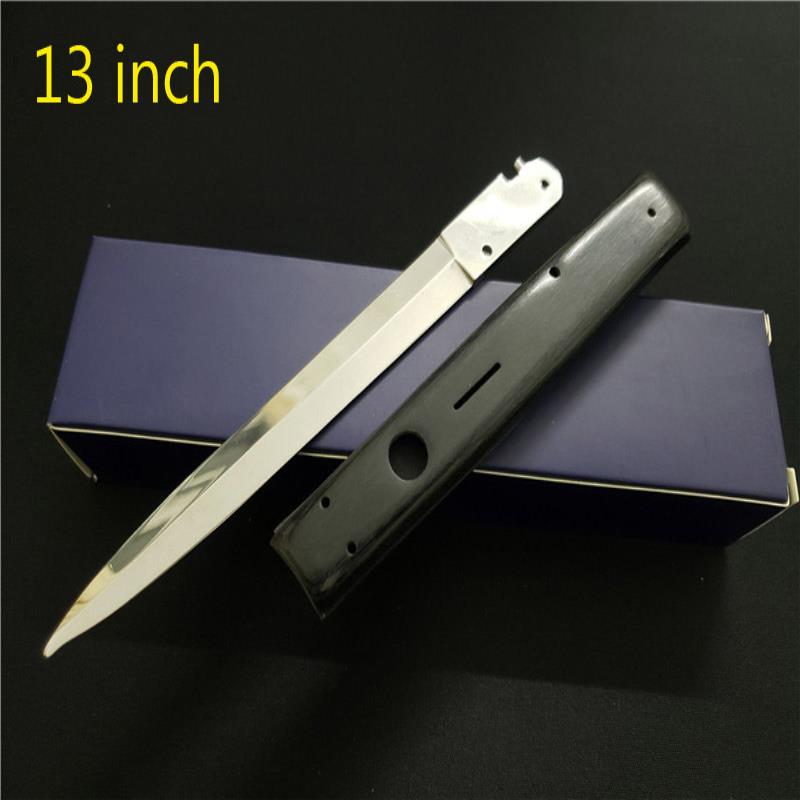 13 Inch Italian AB Stiletto Mafia Horizontal Survival EDC Godfather Hunting Blade Knife Automatic Camping 440C Folding Knifes Tactical Htoa
13 Inch Italian AB Stiletto Mafia Horizontal Survival EDC Godfather Hunting Blade Knife Automatic Camping 440C Folding Knifes Tactical Htoa