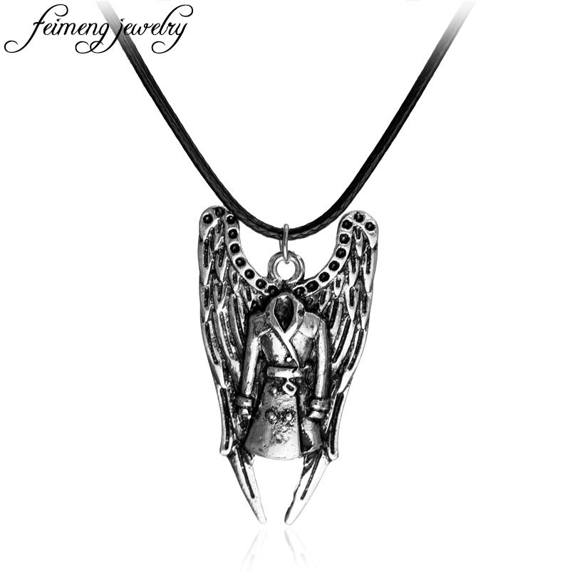 Supernatural Inspired Pendant Necklace Coat and Angel wing charm necklace Vintage Pendant Jewelry For Men And Women
Supernatural Inspired Pendant Necklace Coat and Angel wing charm necklace Vintage Pendant Jewelry For Men And Women