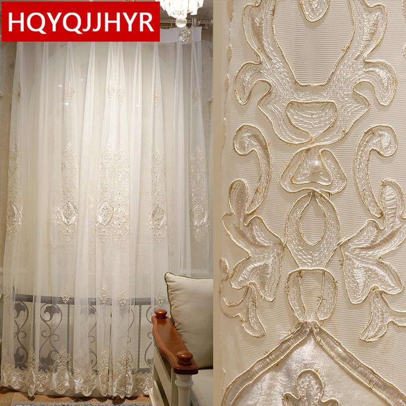 European Royal High Quality Elegant White Embroidered Voile Curtain For Living Room Luxury Custom Classic tulle For Bedroom
European Royal High Quality Elegant White Embroidered Voile Curtain For Living Room Luxury Custom Classic tulle For Bedroom