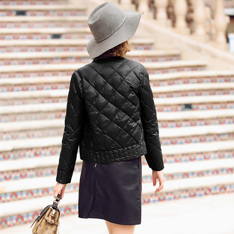 New Winter Ultra Light Down Coat White Duck Down Jacket Short Thin Autumn Slim Jacket Female Plus Size Outwear 201019