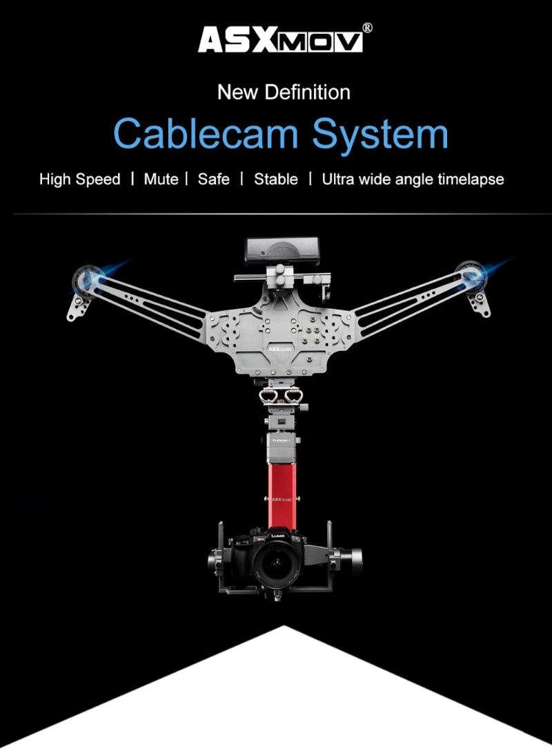 ASXMOV 4m/s 20kg payload panorama timelapse aerial video shooting gimbal focus cablecam system APP wireless control
ASXMOV 4m/s 20kg payload panorama timelapse aerial video shooting gimbal focus cablecam system APP wireless control