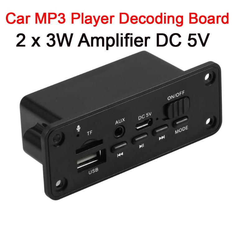 2 x 3W DC 5V Bluetooth MP3 WMA Decoder Board Audio Module USB TF Radio Wireless FM Receiver MP3 Player For Car
2 x 3W DC 5V Bluetooth MP3 WMA Decoder Board Audio Module USB TF Radio Wireless FM Receiver MP3 Player For Car
