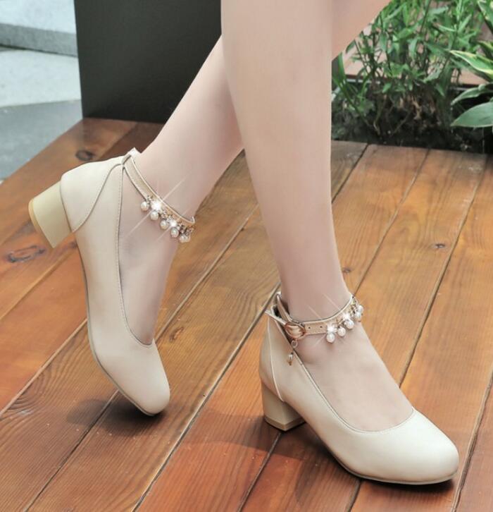 Laides Plus Size 22-62 Zapatos Mujer Fashion Shoes Woman Women Pumps Winter Buckle Shallow Chunky High Heels Girls Party G61121, Beige
Laides Plus Size 22-62 Zapatos Mujer Fashion Shoes Woman Women Pumps Winter Buckle Shallow Chunky High Heels Girls Party G61121, Beige