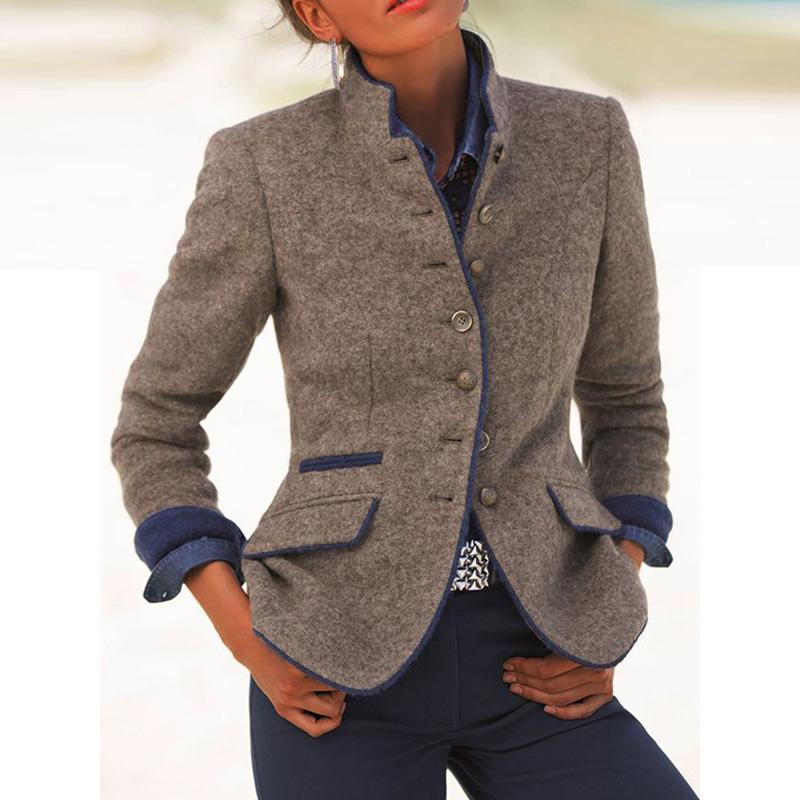 Womens Coat Stand Collar Button Jackets Retro Elegant Casual Winter Jacket Ladies Vintage Office Coats Tops Slim Outerwear 2021, Blue
Womens Coat Stand Collar Button Jackets Retro Elegant Casual Winter Jacket Ladies Vintage Office Coats Tops Slim Outerwear 2021, Blue
