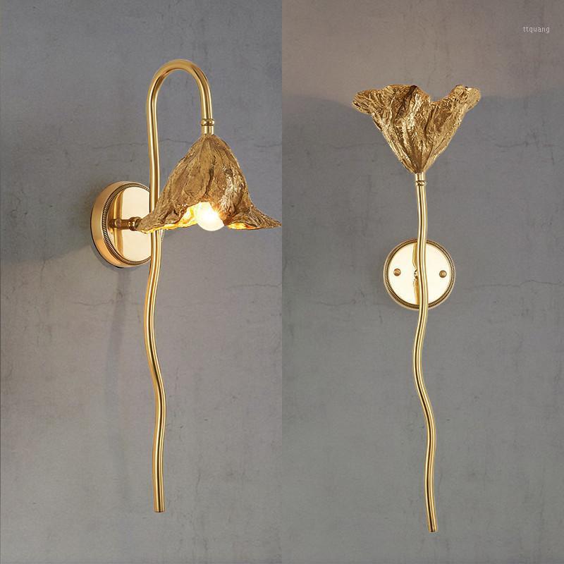 Antique Lotus Leaf porch light room decor brass wall light fixture Corridor Lamp Living Room Wall Lamp Applique Murale Luminaire1
Antique Lotus Leaf porch light room decor brass wall light fixture Corridor Lamp Living Room Wall Lamp Applique Murale Luminaire1