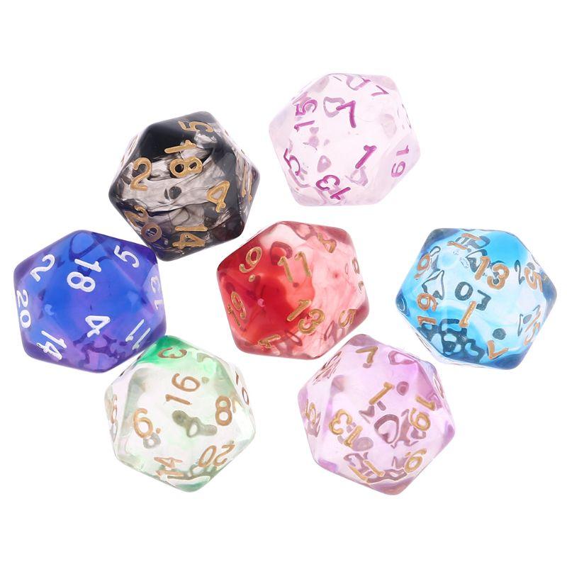 7pcs D20 Polyhedral 20 Sided Dice Numbers Dials Table Board Role Playing Game for Bar Pub Club Party
7pcs D20 Polyhedral 20 Sided Dice Numbers Dials Table Board Role Playing Game for Bar Pub Club Party