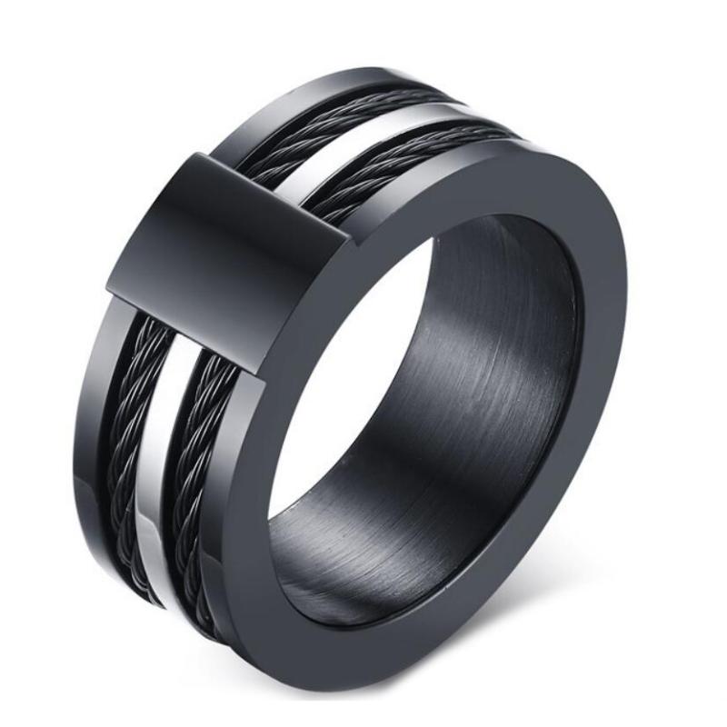 Men's Punk Rock Ring Fahsion Titanium Steel Party Jewelry Cool Black Wire Rings For Male
Men's Punk Rock Ring Fahsion Titanium Steel Party Jewelry Cool Black Wire Rings For Male