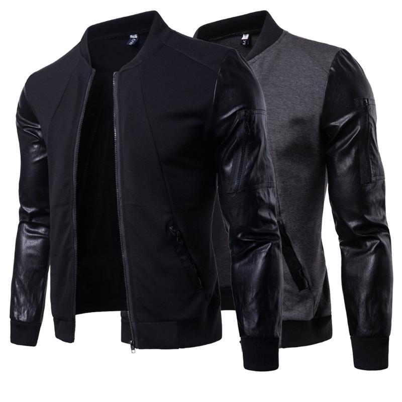 New Mens Veste Homme moto Bomber Fit leather sleeves Zipper brand Jacket Casual Trend dropshipping Fashion Men' Jacket plus 3XL, Black
New Mens Veste Homme moto Bomber Fit leather sleeves Zipper brand Jacket Casual Trend dropshipping Fashion Men' Jacket plus 3XL, Black
