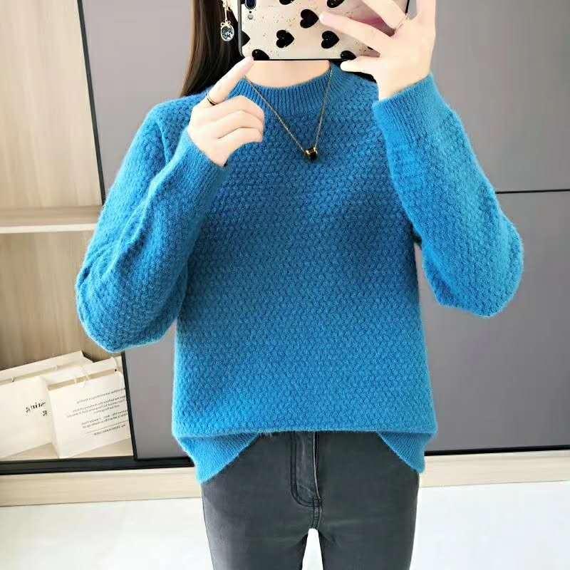 Women 2021 Autumn Winter O-Neck Long Sleeve Sweater Female Warm Soft knitted Pullovers Ladies Jumper Casual Loose Sweaters S884, Pink
Women 2021 Autumn Winter O-Neck Long Sleeve Sweater Female Warm Soft knitted Pullovers Ladies Jumper Casual Loose Sweaters S884, Pink