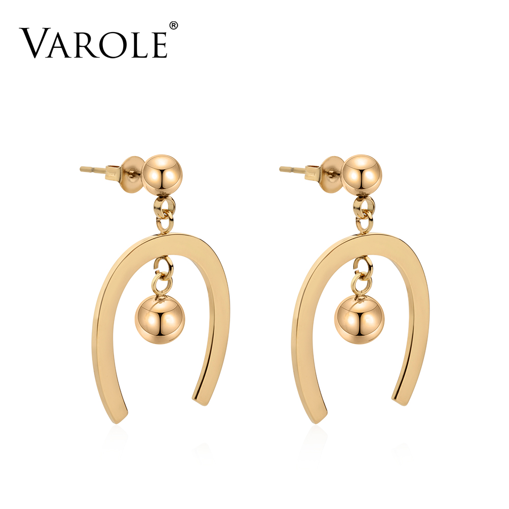 Varole Korean Simple Style Gold Stainless Steel Earrings For Women New hoops ball earrings jewelry wholesale
Varole Korean Simple Style Gold Stainless Steel Earrings For Women New hoops ball earrings jewelry wholesale